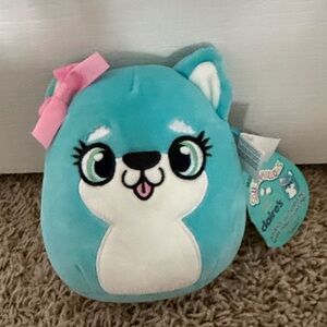 Claire's Squishmallows Teal and White Plush with Pink Accents